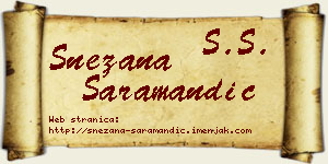Snežana Saramandić vizit kartica